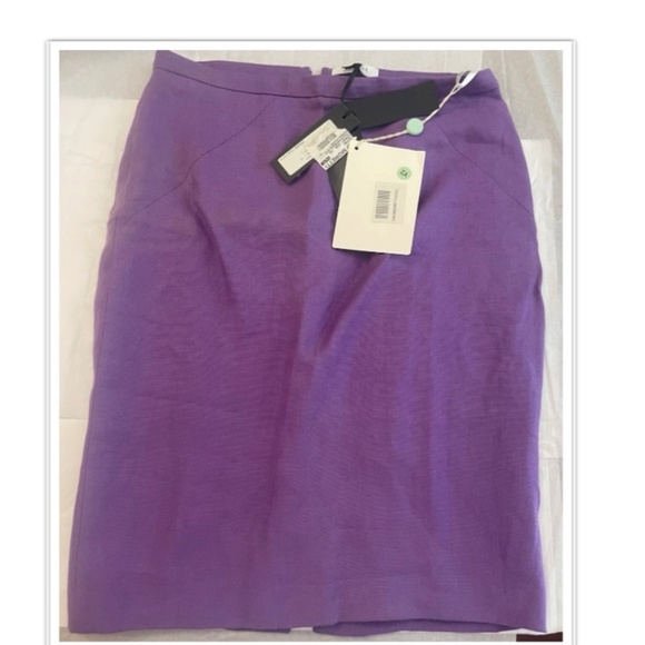 NWT! Versace Hemp Skirt IT 42 Gianni Versace Inside Label PURPLE Pencil MEDUSA - Picture 1 of 16